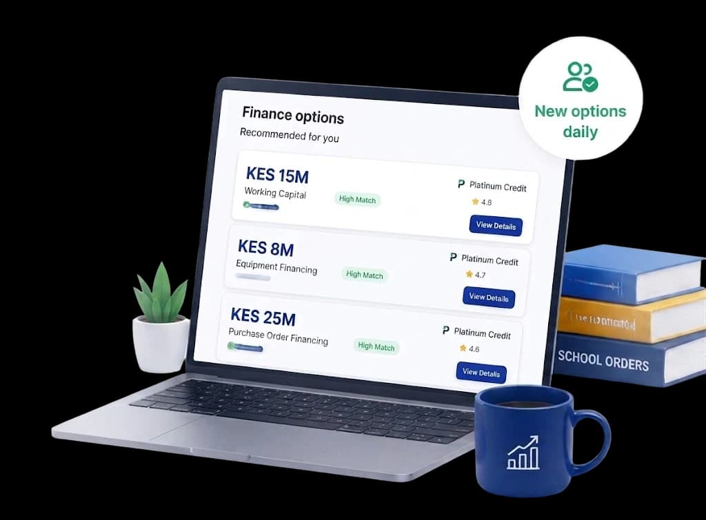 Elimu360 finance dashboard showing loan options and payment tracking