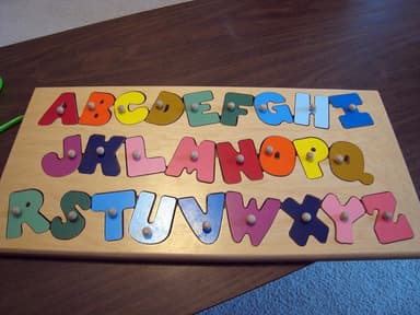Wooden Alphabet Puzzle Board